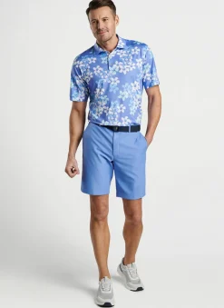 Abstract Floral Performance Jersey Polo