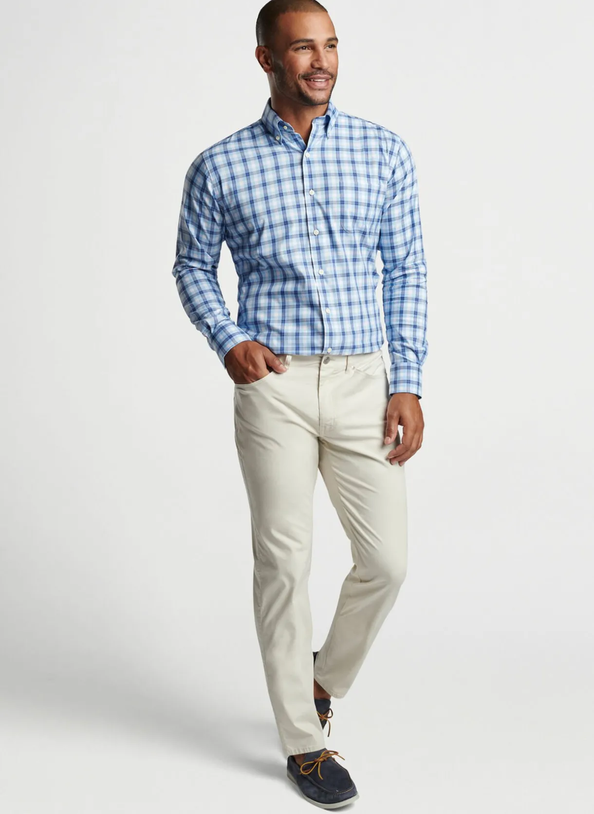 Blue Hill Crown Lite Cotton-Stretch Sport Shirt