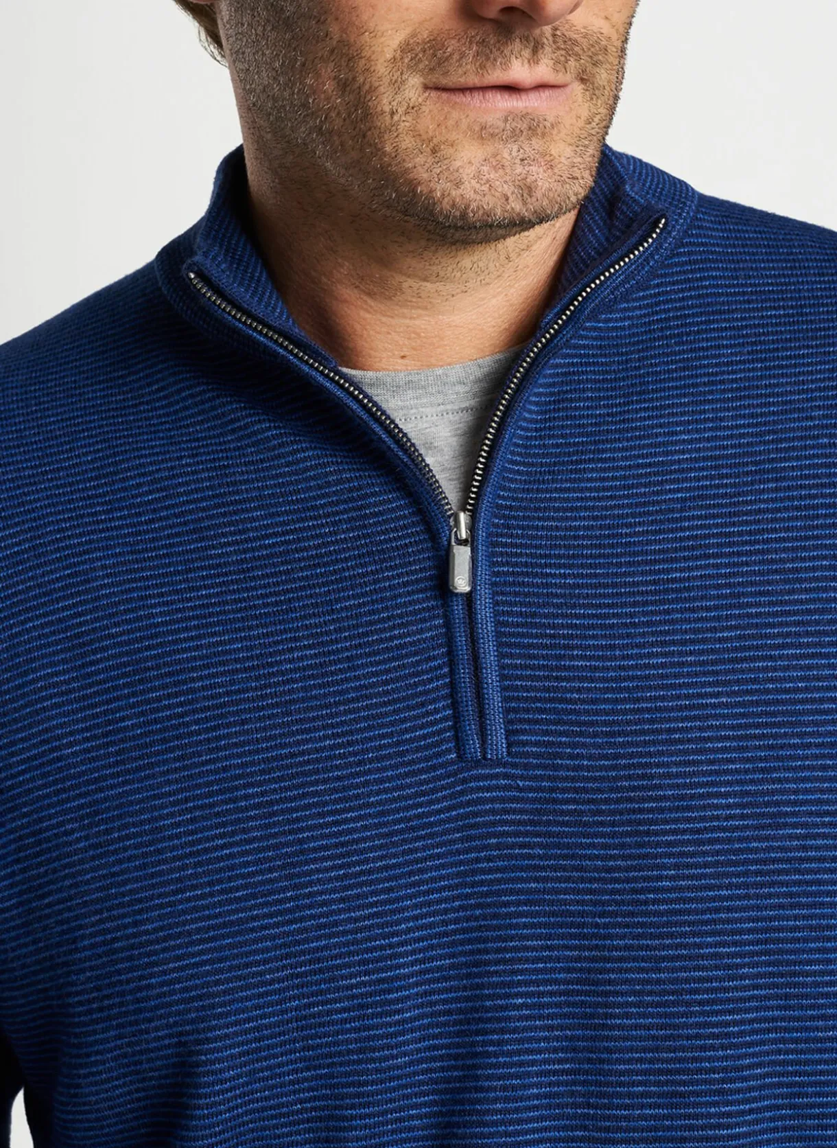 Canton Stripe Quarter-Zip Sweater