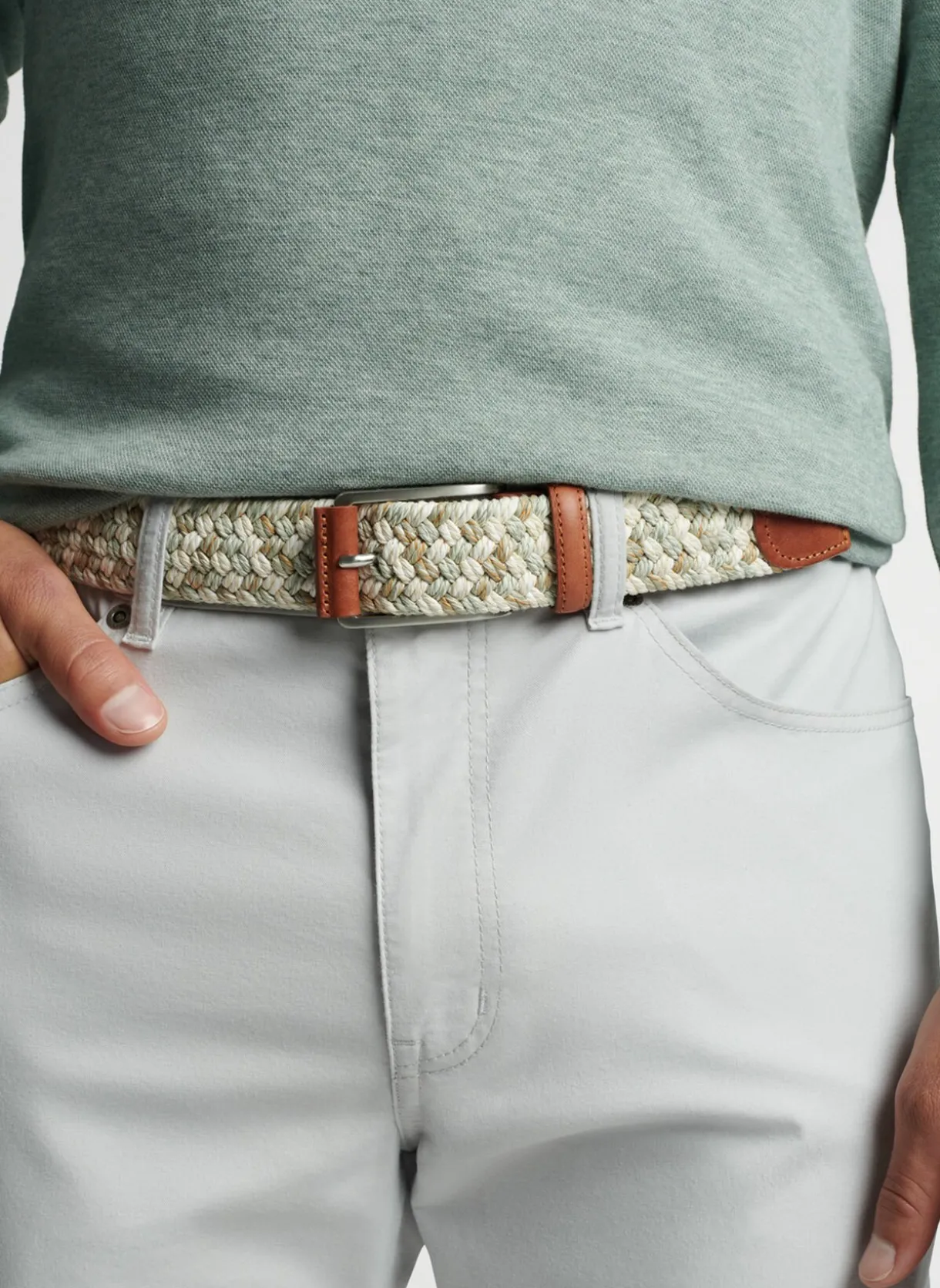 Cotton Melange Braided Belt