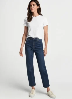 Crawford High Rise Straight Crop Denim Jean