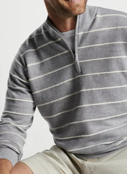 Eastham Striped Quarter-Zip Sweater