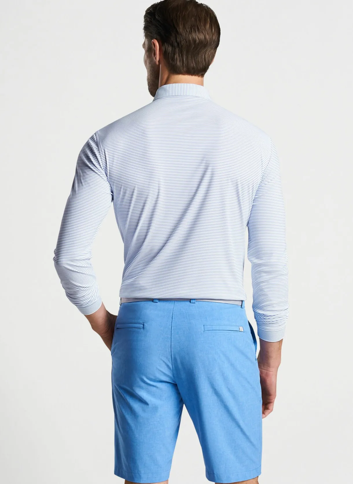 Featherweight Performance Long Sleeve Stripe Polo