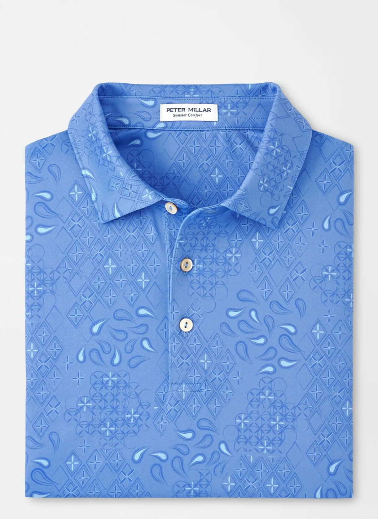 Geo Paisley Performance Jersey Polo