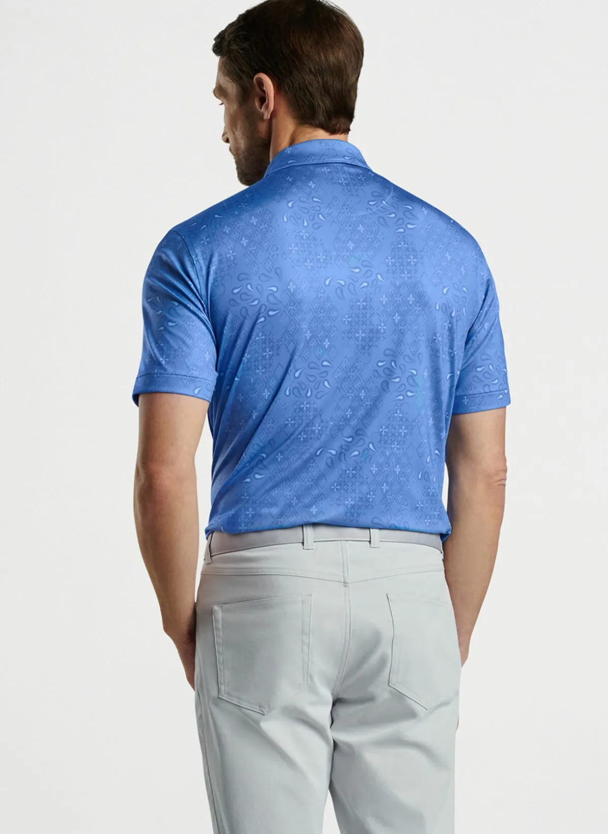 Geo Paisley Performance Jersey Polo