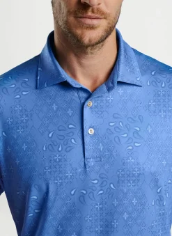 Geo Paisley Performance Jersey Polo