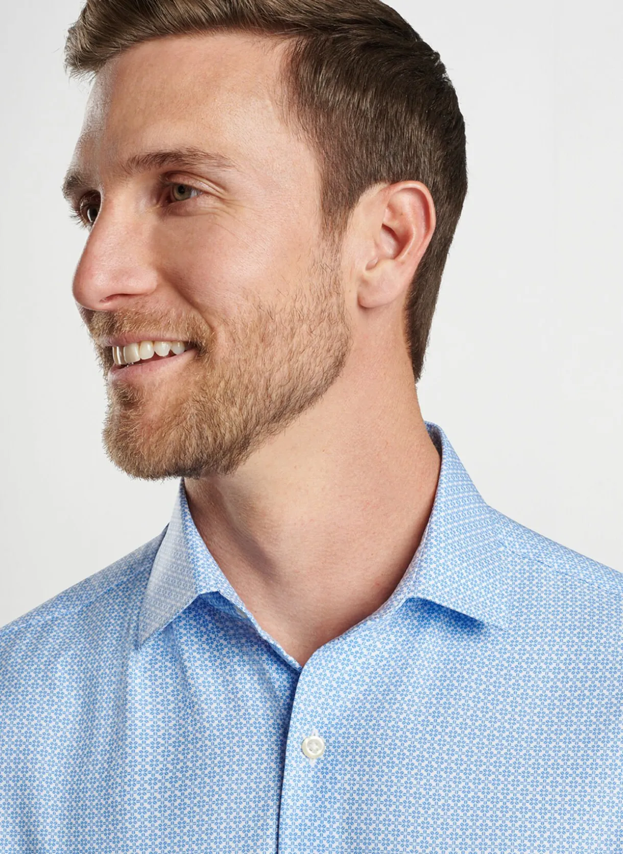 Geo Petals Performance Poplin Sport Shirt