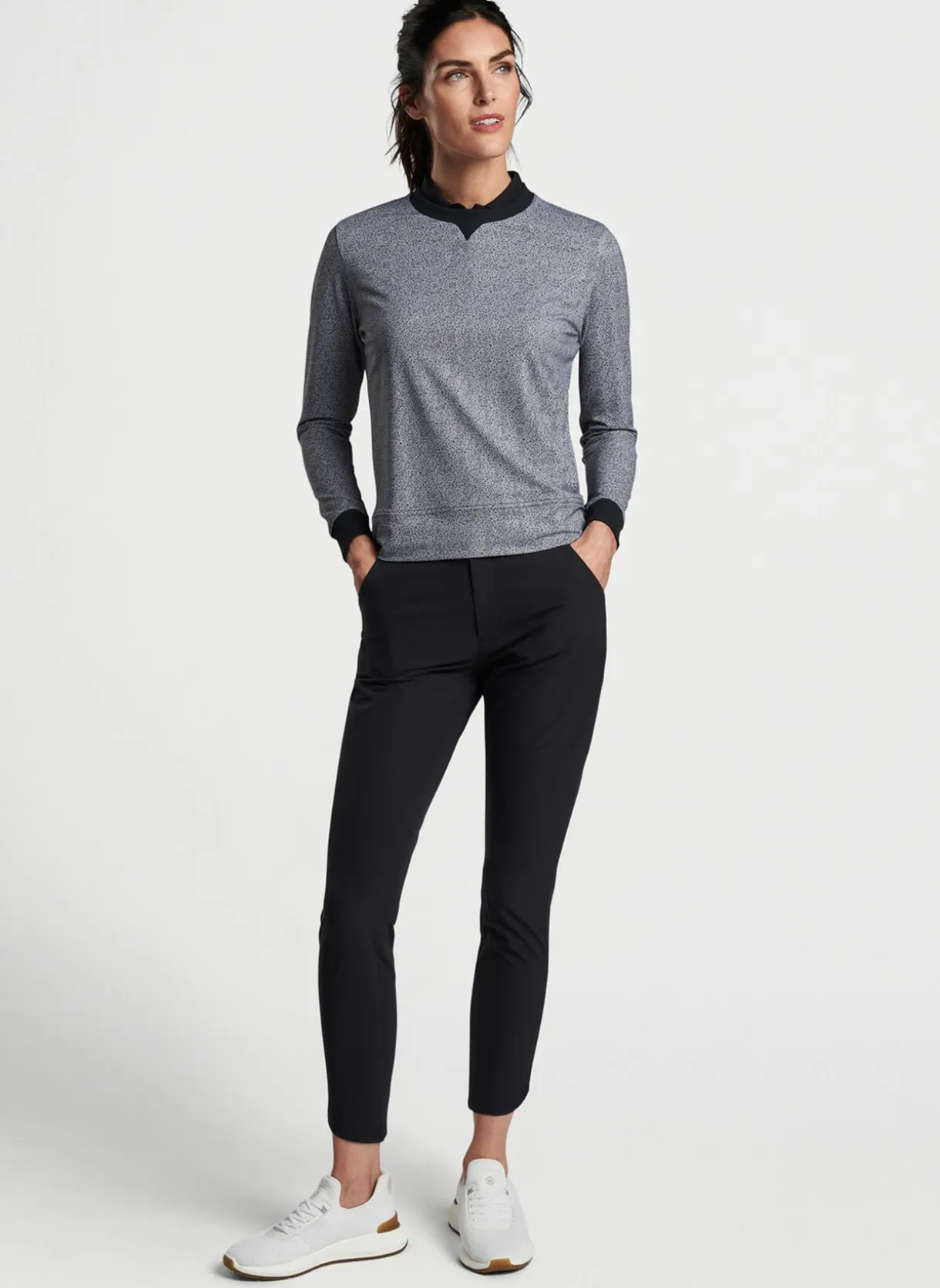 Hexagons Print Birdie Sport Sweatshirt