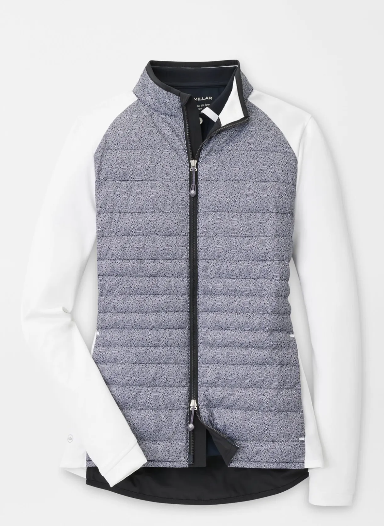 Hexagons Print Merge Hybrid Jacket