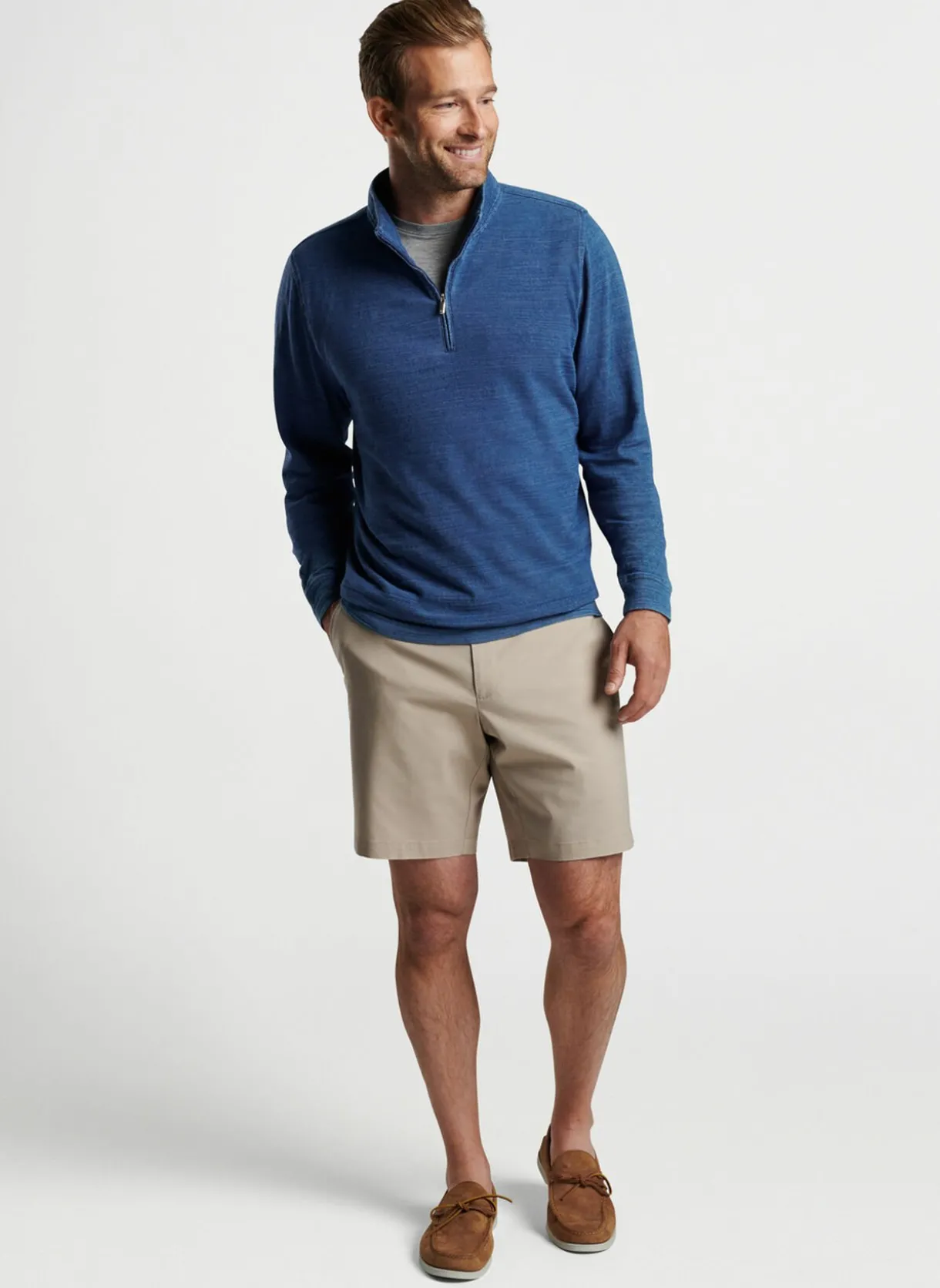 Indigo Knit Quarter-Zip