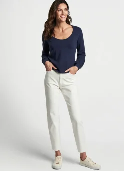 Kate Long-Sleeve Scoop Neck Henley