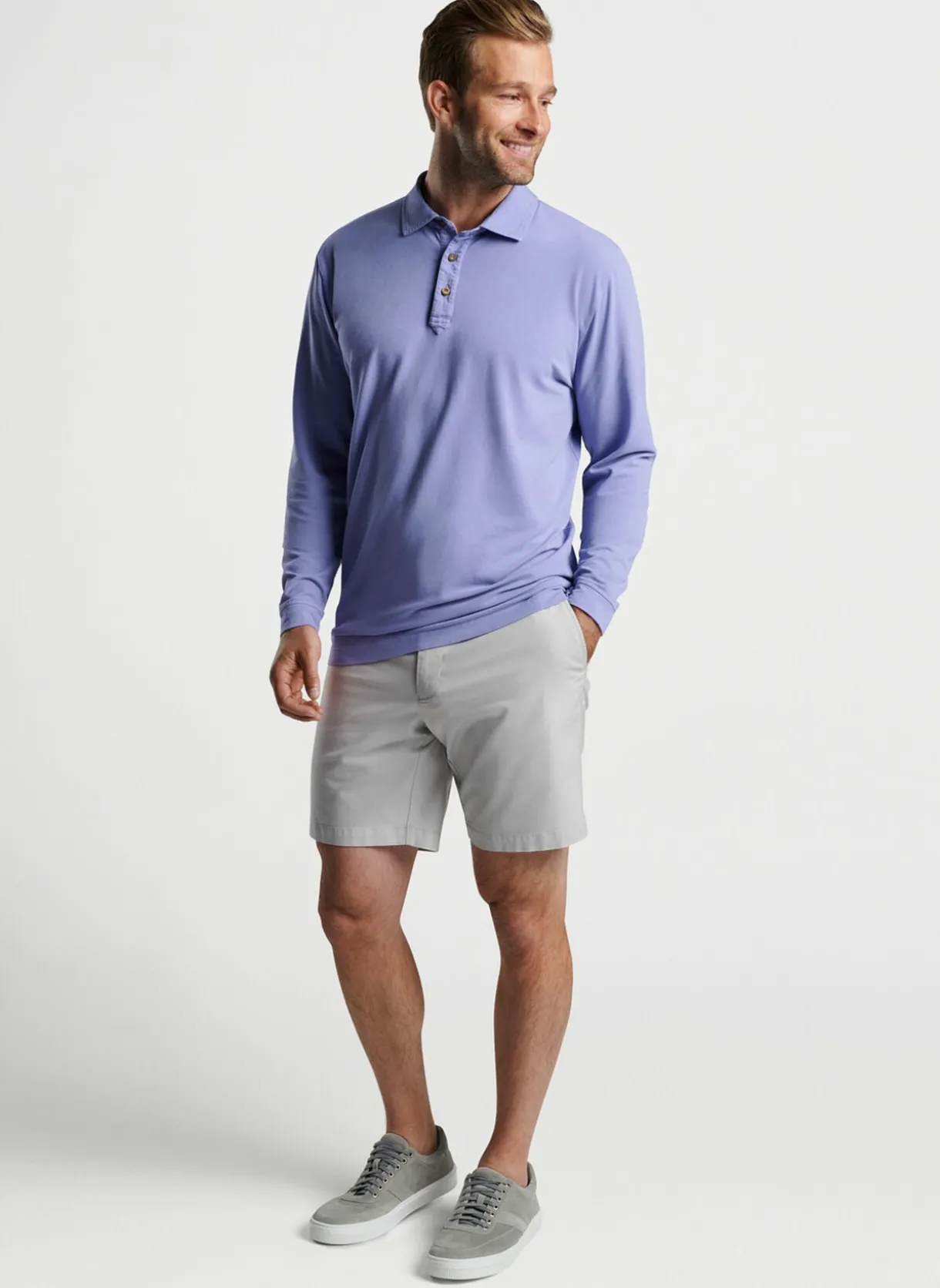Lava Wash Long-Sleeve Polo