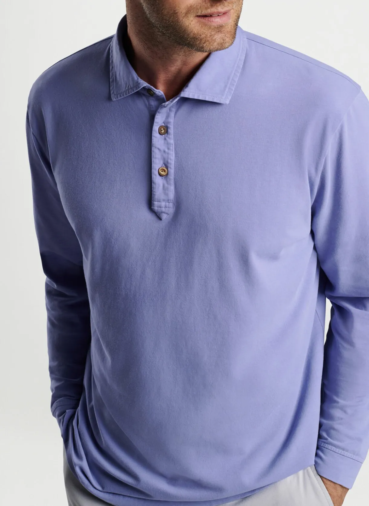 Lava Wash Long-Sleeve Polo
