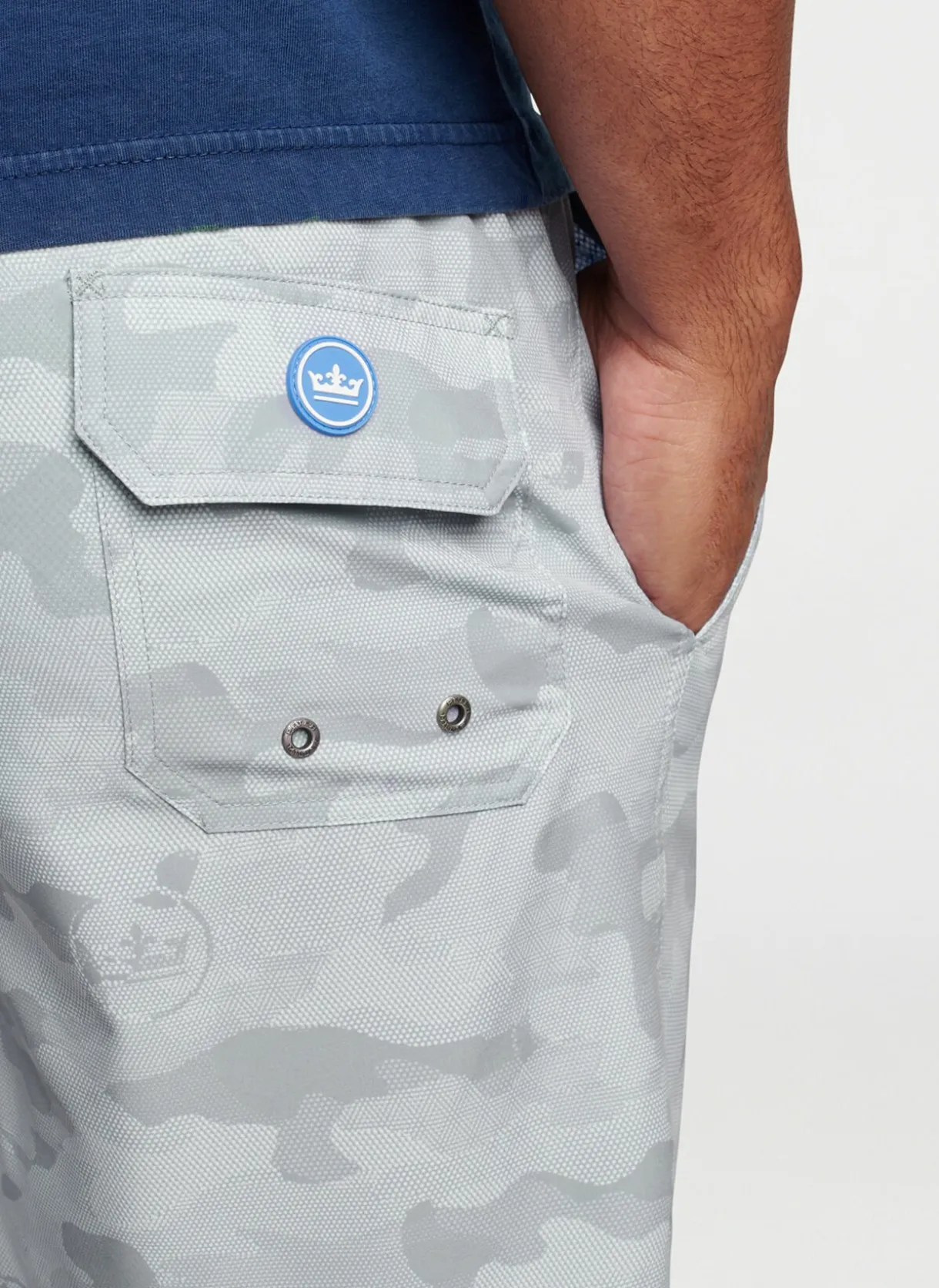 Logo Camo Swim Trunk