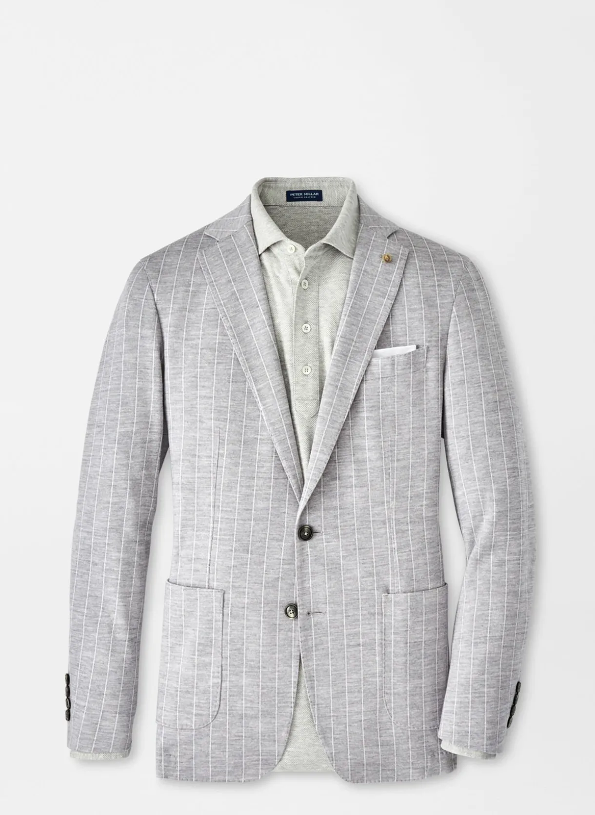 Melton Knit Pinstripe Soft Jacket