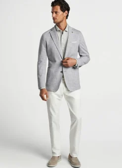 Melton Knit Pinstripe Soft Jacket