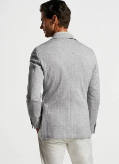 Melton Knit Pinstripe Soft Jacket