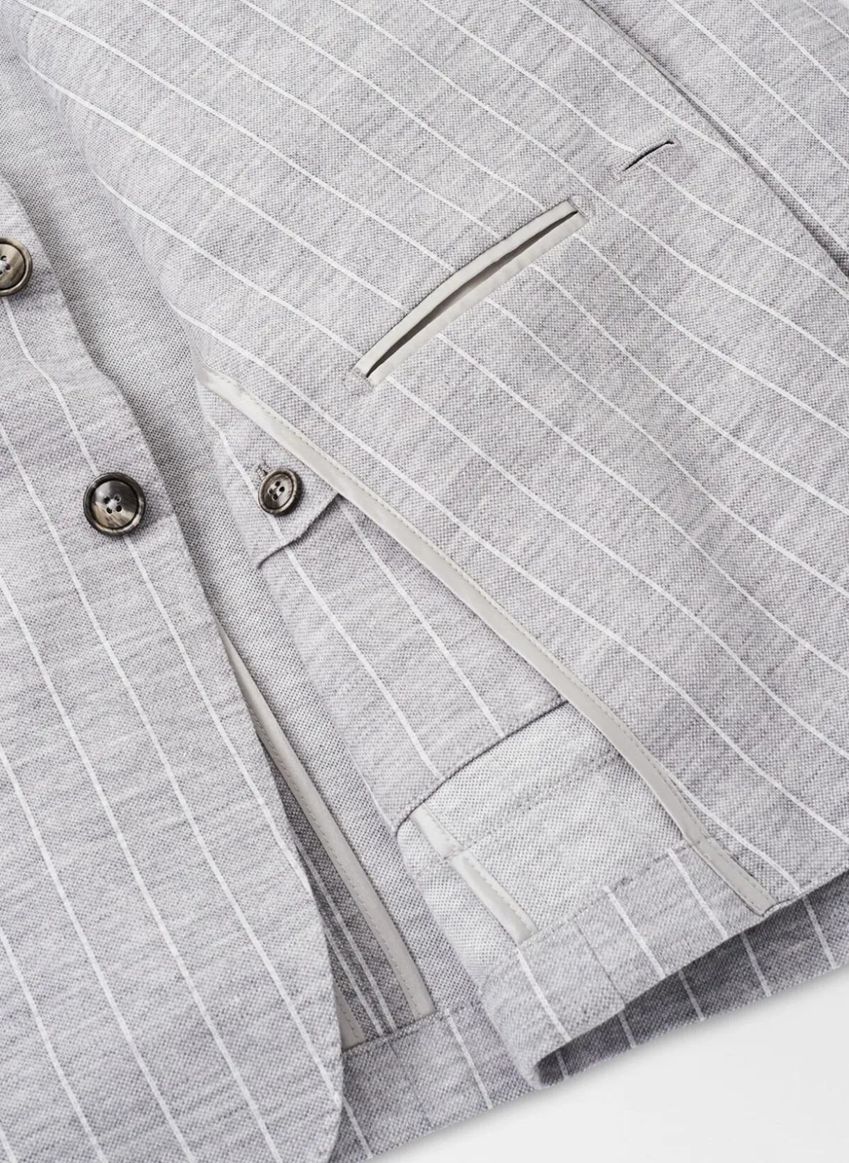 Melton Knit Pinstripe Soft Jacket