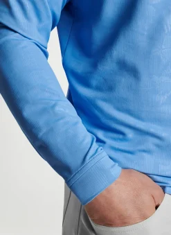 Perth Shadow Stripe Floral Performance Quarter-Zip