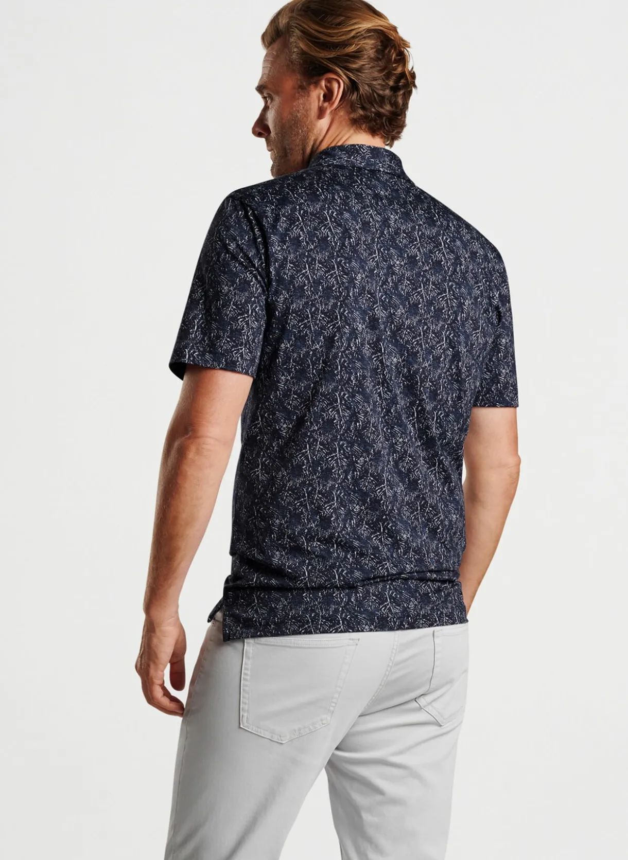 Pilot Mill Indigo Palms Short-Sleeve Polo