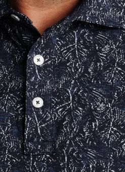 Pilot Mill Indigo Palms Short-Sleeve Polo