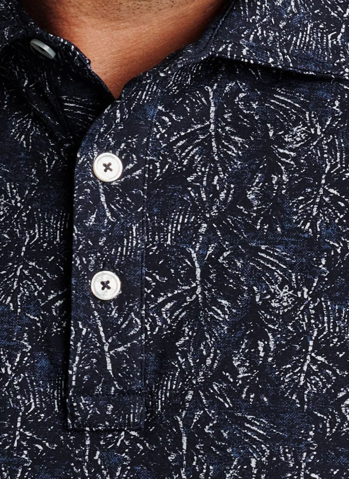 Pilot Mill Indigo Palms Short-Sleeve Polo