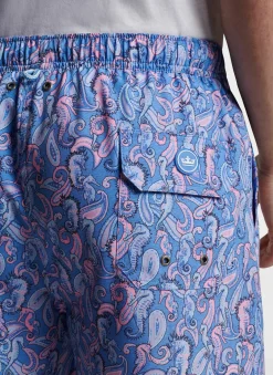 Seahorse Paisley Swim Trunk
