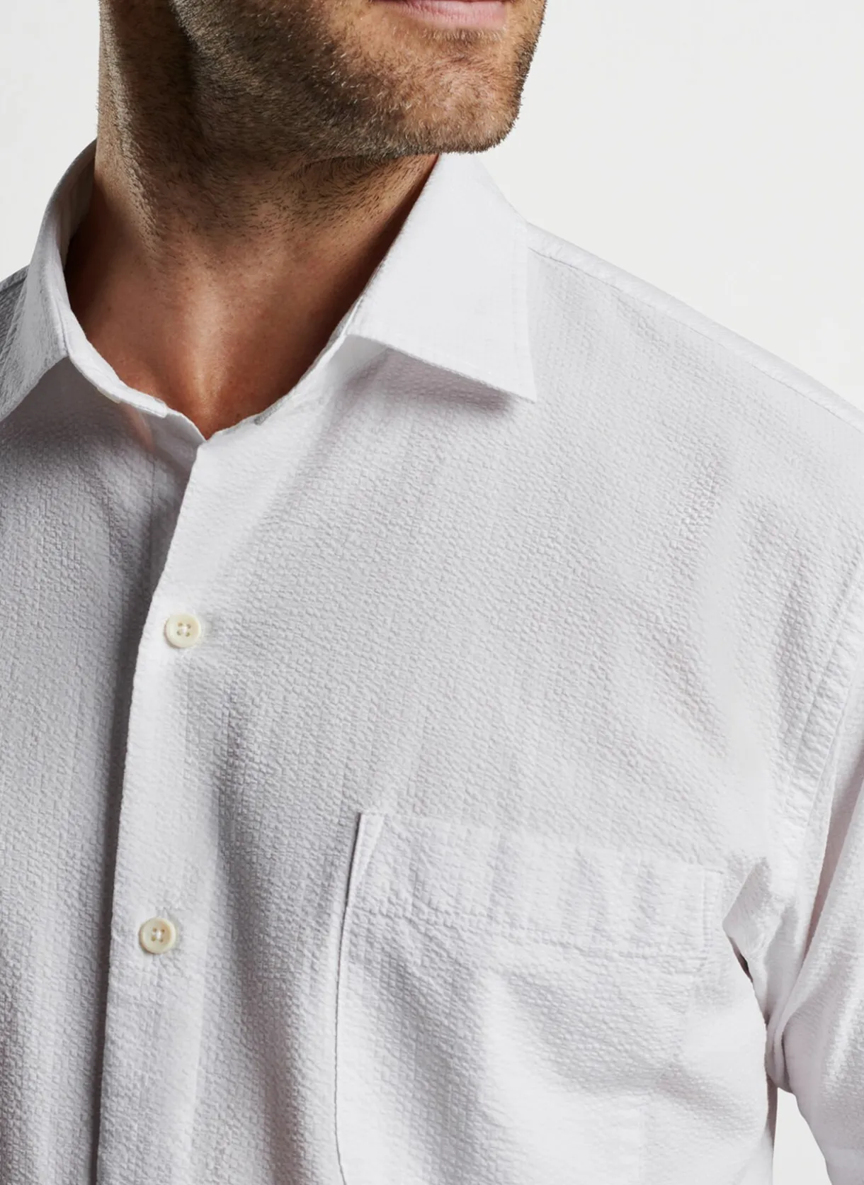 Seaward Seersucker Cotton Sport Shirt
