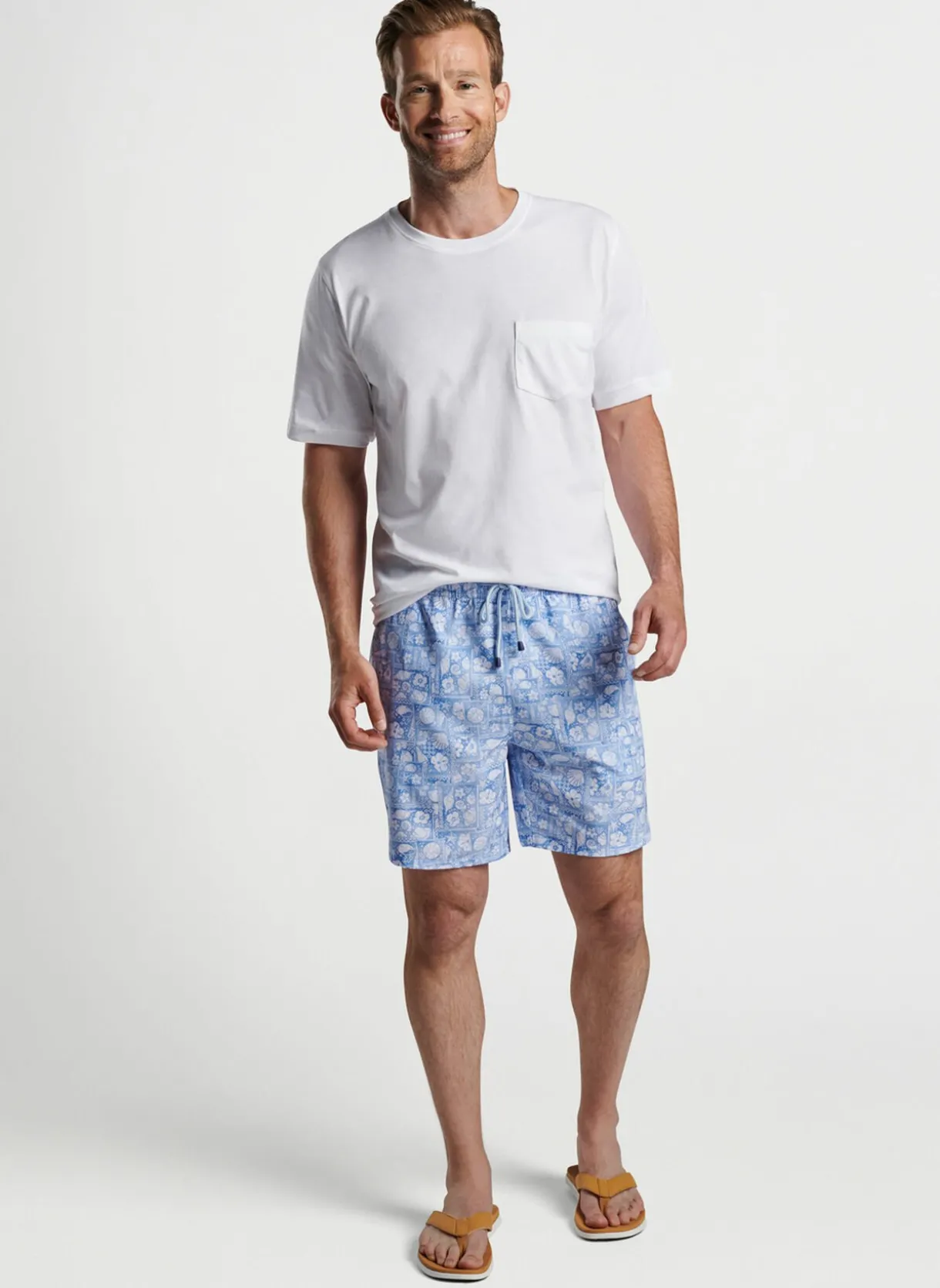 Shell Patchwork Swim Trunk
