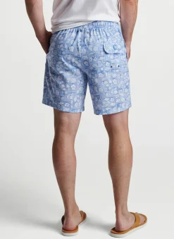 Shell Patchwork Swim Trunk