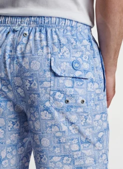 Shell Patchwork Swim Trunk