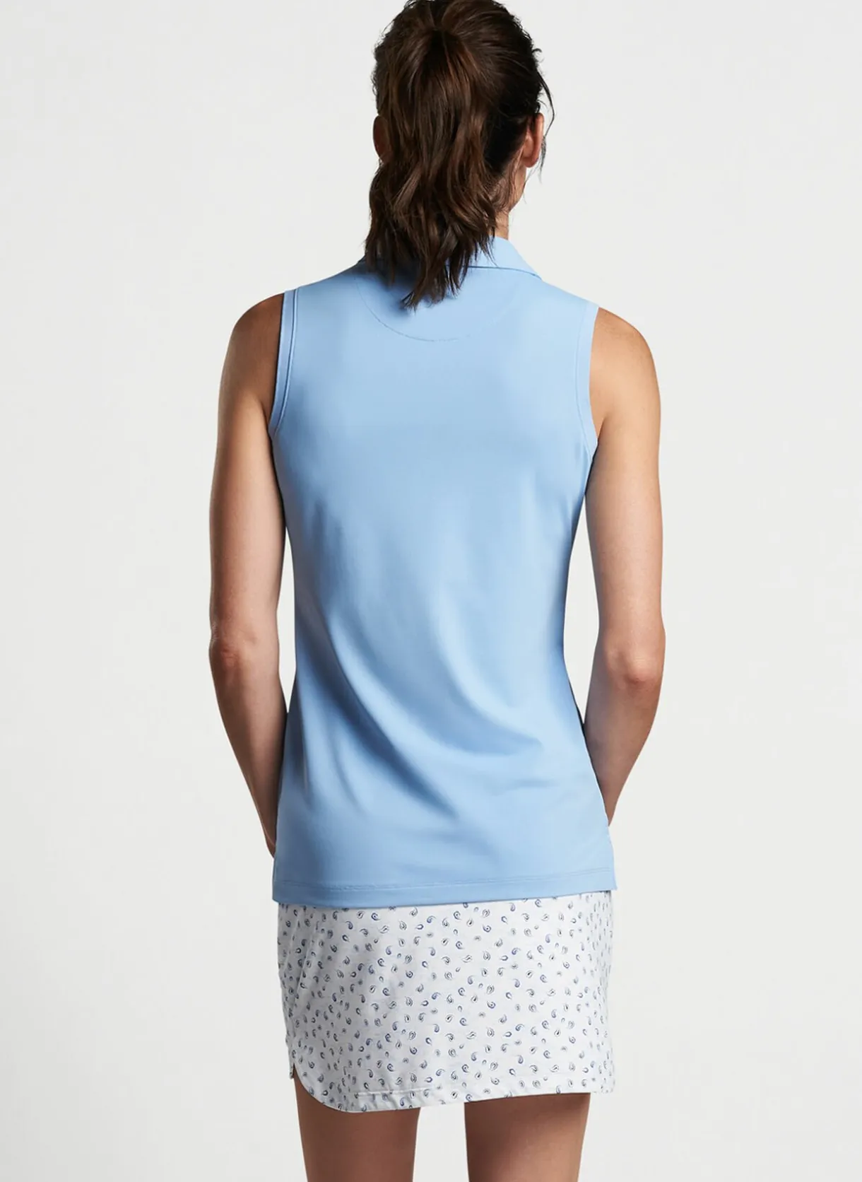 Sleeveless Banded Button Polo