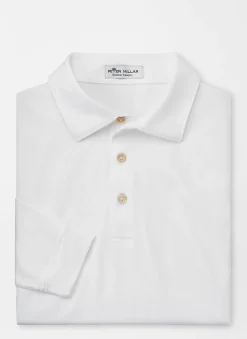 Solid Stretch Jersey Long Sleeve Polo