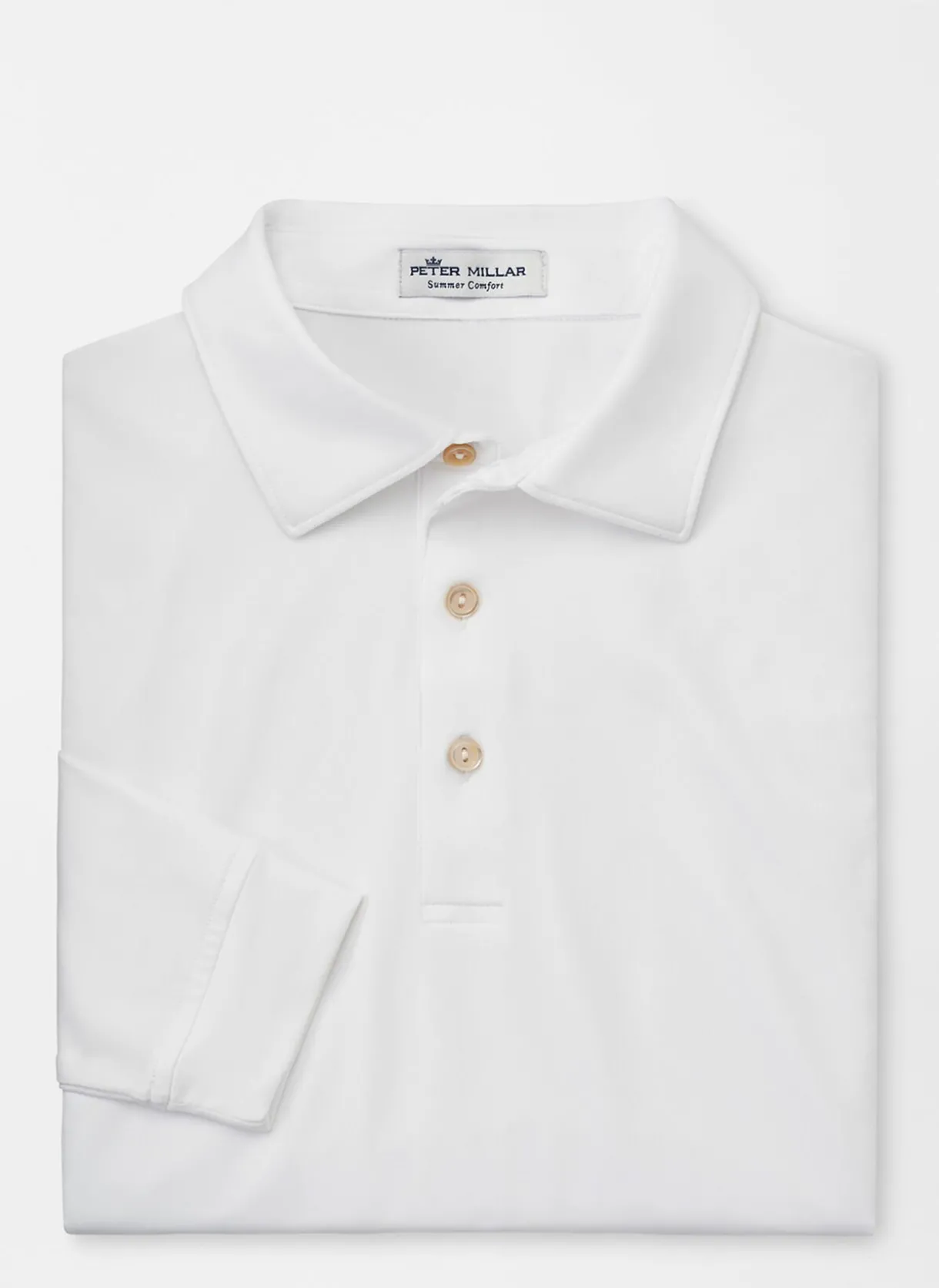 Solid Stretch Jersey Long Sleeve Polo