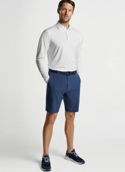 Solid Stretch Jersey Long Sleeve Polo