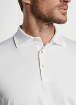 Solid Stretch Jersey Long Sleeve Polo