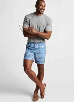 Surf'S Up Striped Swim Trunk