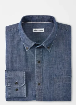 Tamworth Chambray Cotton-Stretch Sport Shirt