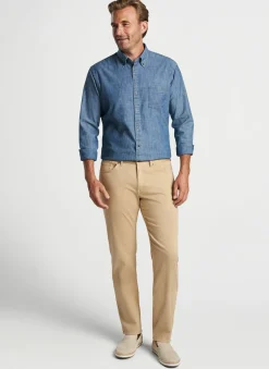 Tamworth Chambray Cotton-Stretch Sport Shirt