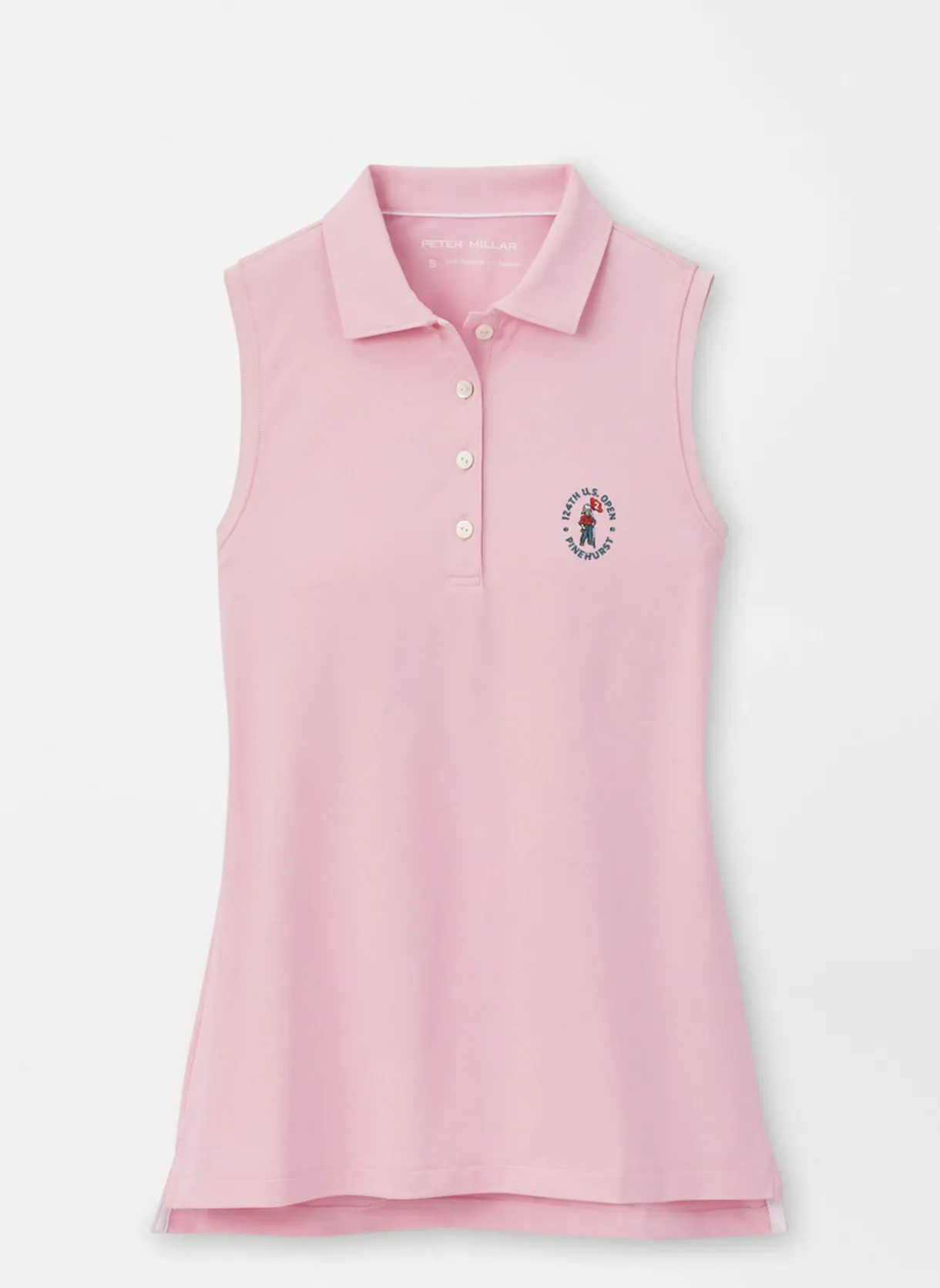 124Th U.S. Open Banded Sport Mesh Sleeveless Button Polo