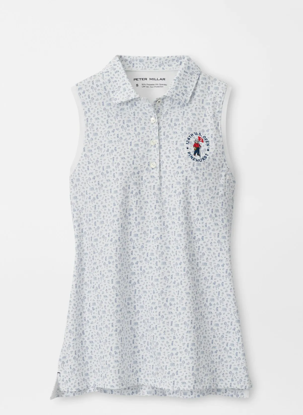 124Th U.S. Open Women'S Sleeveless Button Polo
