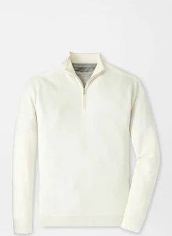 Voyager Cashmere-Silk Saddle Shoulder Quarter-Zip
