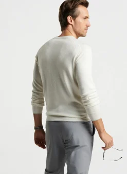 Voyager Cashmere-Silk Saddle Shoulder Crew